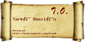 Tarkó Osszián névjegykártya